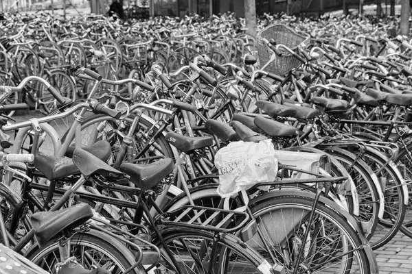 Olanda Amsterdam Ottobre 2011 Parcheggio Biciclette Vicino Alla Stazione Centrale — Foto Stock