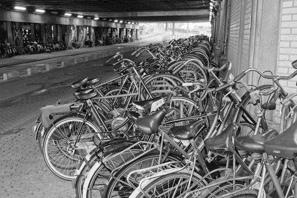 Hollande Amsterdam Octobre 2011 Stationnement Vélos Près Gare Centrale Editorial — Photo