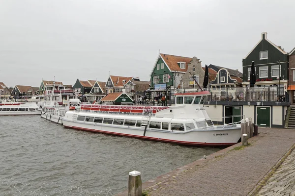 Hollanda Volendam Amsterdam Ekim 2011 Liman Köyün Panoramik Görünümü Editörden — Stok fotoğraf