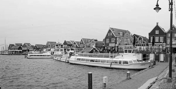 Hollanda Volendam Amsterdam Ekim 2011 Liman Köyün Panoramik Görünümü Editörden — Stok fotoğraf