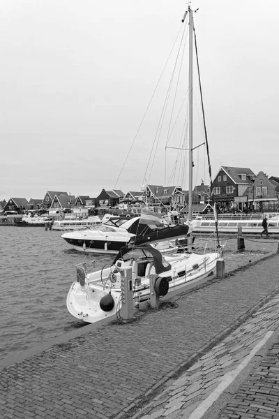 Holanda Volendam Amsterdam Octubre 2011 Vista Panorámica Del Puerto Pueblo — Foto de Stock