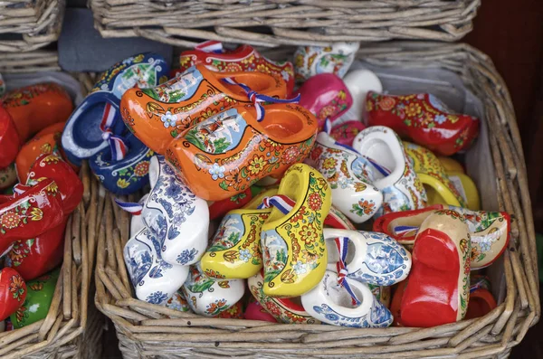 Holland Volendam Amsterdam Typical Dutch Wooden Shoes Sale — Stock Photo, Image