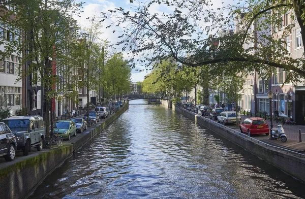 Ολλανδία Άμστερνταμ Οκτωβρίου 2011 Θέα Ενός Από Πολλά Κανάλια Και — Φωτογραφία Αρχείου