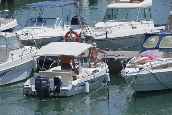 Italien Sizilien Mittelmeer Marina Ragusa Provinz Ragusa August 2019 Menschen — Stockfoto