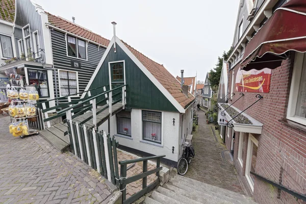 Holland Vollendam Amsterdã Outubro 2011 Clássico Holandês Casas Antigas Uma — Fotografia de Stock