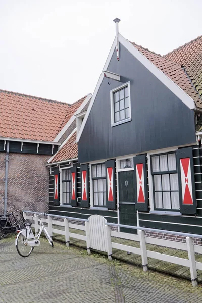 Holland Vollendam Amsterdam Façade Une Ancienne Maison Privée Hollandaise Classique — Photo