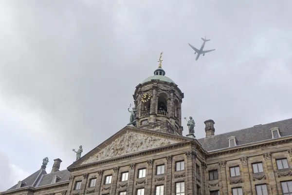 Olanda Amsterdam Piazza Dam Facciata Del Palazzo Reale Koninklijk Paleis — Foto Stock