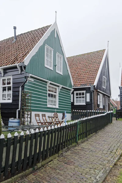 Holland Vollendam Amsterdam Klassieke Nederlandse Oude Privé Huizen — Stockfoto