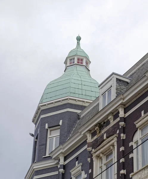 Holland Amsterdam Fasaden Gammal Stenbyggnad Centrum Staden — Stockfoto