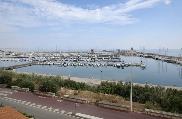 Italië Sicilië Middellandse Zee Marina Ragusa Provincie Ragusa Motorboten Luxe — Stockfoto