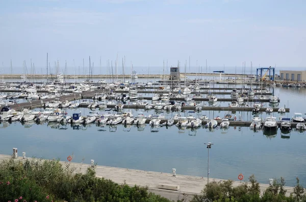 Italië Sicilië Middellandse Zee Marina Ragusa Provincie Ragusa Motorboten Luxe — Stockfoto