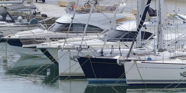 Italien Sicilien Medelhavet Marina Ragusa Provinsen Ragusa September 2019 Lyxbåtar — Stockfoto