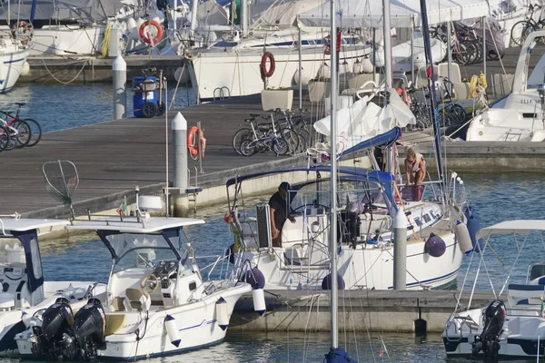 Italien Sizilien Mittelmeer Marina Ragusa Provinz Ragusa September 2019 Menschen — Stockfoto