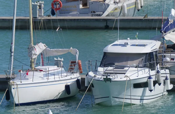 Italien Sizilien Mittelmeer Marina Ragusa Provinz Ragusa September 2019 Luxusyachten — Stockfoto
