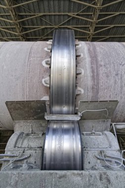İtalya, Spoleto, bir çimento fabrikasının yüksek fırın