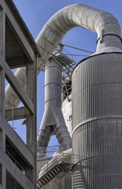 İtalya, Spoleto, bir çimento fabrikası görünümü