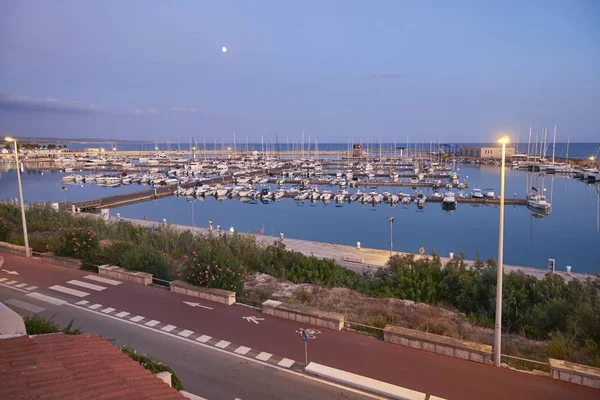 Italy Sicily Mediterranean Sea Marina Ragusa Boats Luxury Yachts Port — Stock Photo, Image