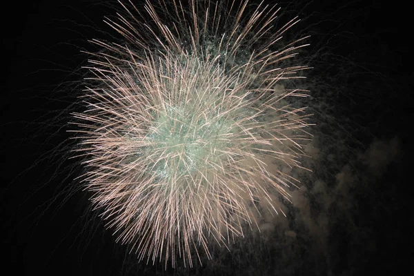 Italy Sicily Marina Ragusa Ragusa Province Fireworks Night — Stock Photo, Image