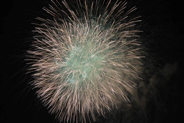 Italie Sicile Marina Ragusa Province Raguse Feux Artifice Nuit — Photo