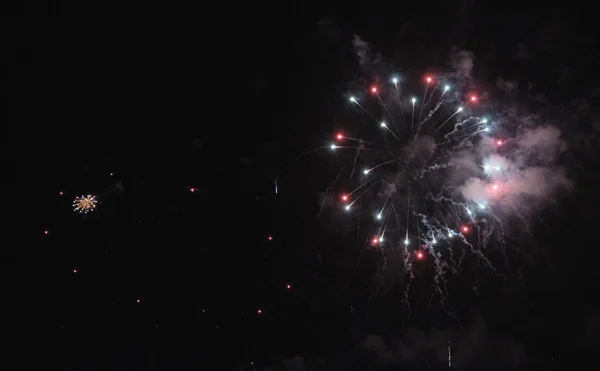 Italia Sicilia Marina Ragusa Ragusa Fuochi Artificio Notturni — Foto Stock