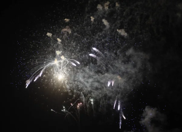 Italia Sicilia Marina Ragusa Ragusa Fuochi Artificio Notturni — Foto Stock