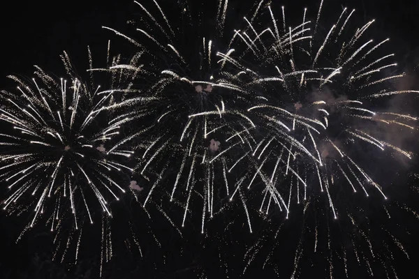 Italie Sicile Marina Ragusa Province Raguse Feux Artifice Nuit — Photo