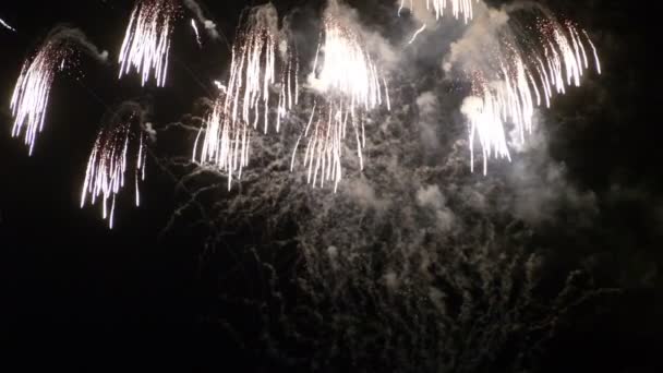 Olaszország Szicília Marina Ragusa Ragusa Tartomány Tűzijátékok Éjjel Stock Felvétel