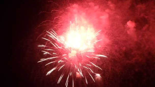 Italy Sicily Marina Ragusa Ragusa Province Fireworks Night — Stock Video