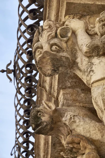 Italy Sicily Scicli Ragusa Province Unesco Baroque Fava Palace Facade — 스톡 사진