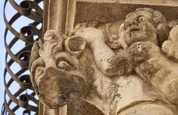 Italia Sicilia Scicli Ragusa Facciata Del Palazzo Fava Barocco Unesco — Foto Stock