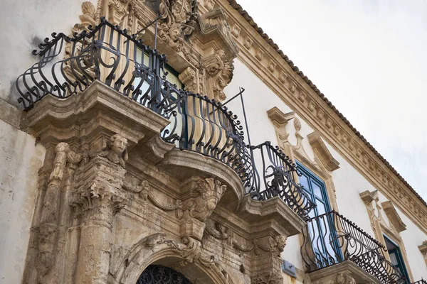 Itália Sicília Scicli Província Ragusa Unesco Barroco Fava Palace Fachada — Fotografia de Stock