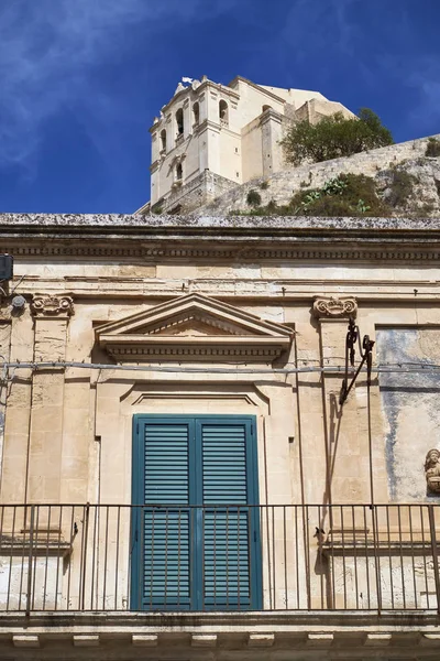 Italia Sicilia Scicli Provincia Ragusa Fachada Palacio Barroco Convento Monasterio — Foto de Stock