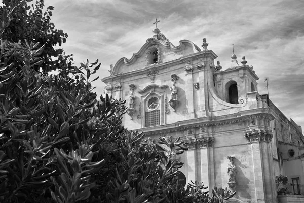 Italy Sicily Scicli Ragusa Province Ignazio Cathedral Baroque Facade 1803 — Stock Photo, Image