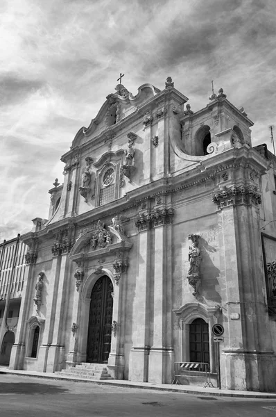 Itália Sicília Scicli Província Ragusa Catedral Santo Inácio Fachada Barroca — Fotografia de Stock