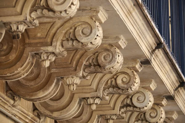 Italia Sicilia Scicli Provincia Ragusa Balcon Palat Baroc Secolul Xviii — Fotografie, imagine de stoc