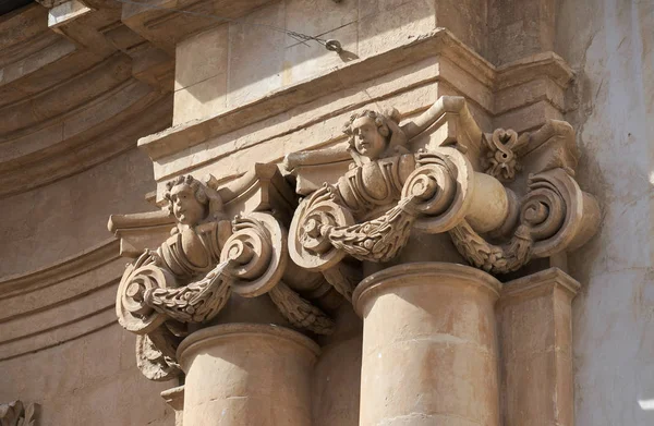 Talya Sicilya Scicli Ragusa Eyaleti John Barok Kilise Cephesi Yüzyıl — Stok fotoğraf