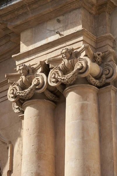 Talya Sicilya Scicli Ragusa Eyaleti John Barok Kilise Cephesi Yüzyıl — Stok fotoğraf