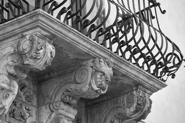 Italie Sicile Scicli Province Raguse Façade Palais Baroque Balcon Xviiie — Photo