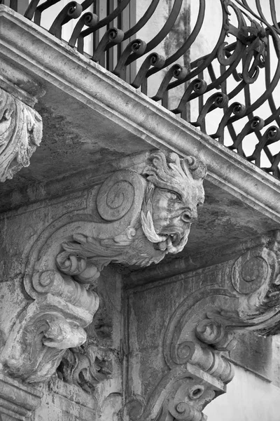 Italy Sicily Scicli Ragusa Province Baroque Palace Balcony 18Th Century — Stock Photo, Image