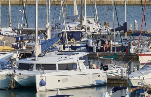 Italien Sizilien Mittelmeer Marina Ragusa Provinz Ragusa September 2019 Luxusyachten — Stockfoto