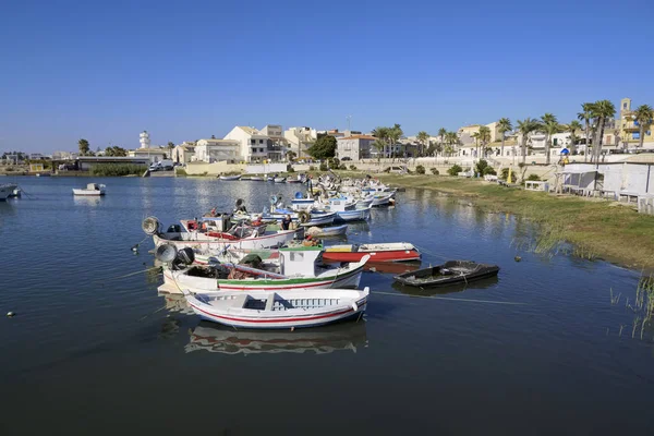 Italy Sicily Scoglitti Ragusa Province September 2019 Fisherman Sicilian Wooden — Stock Photo, Image