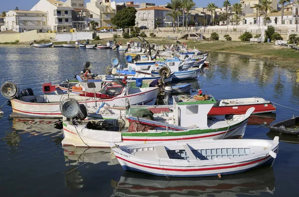 Italy Sicily Scoglitti Ragusa Province September 2019 Fisherman Sicilian Wooden — Stock Photo, Image