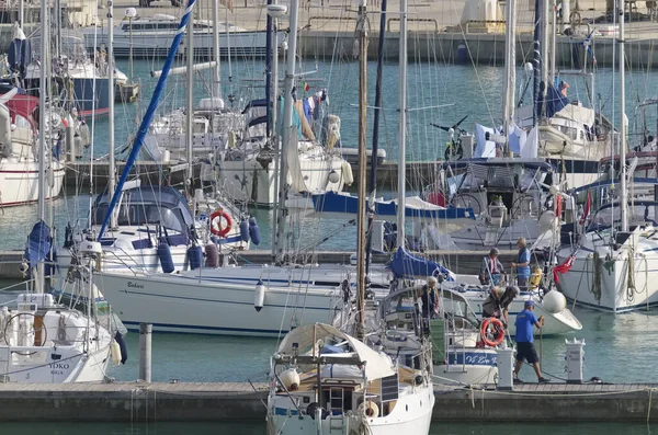 Talya Sicilya Akdeniz Marina Ragusa Ragusa Eyaleti Ekim 2019 Limanda — Stok fotoğraf