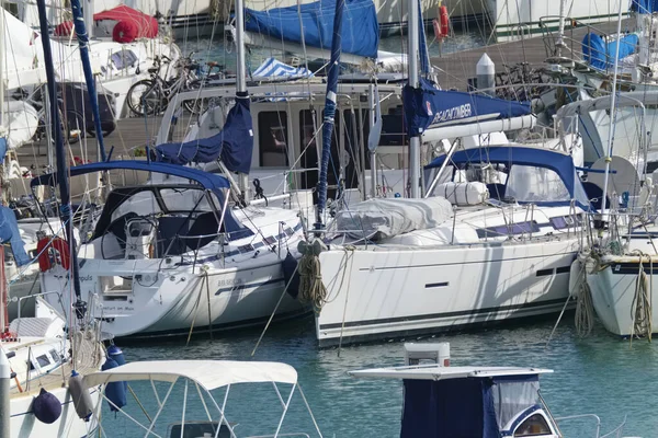 Italien Sizilien Mittelmeer Marina Ragusa Provinz Ragusa Oktober 2019 Luxusyachten — Stockfoto