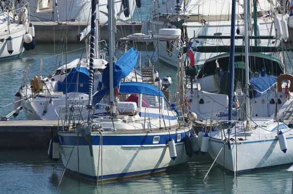 Talya Sicilya Akdeniz Marina Ragusa Ragusa Eyaleti Ekim 2019 Limanda — Stok fotoğraf