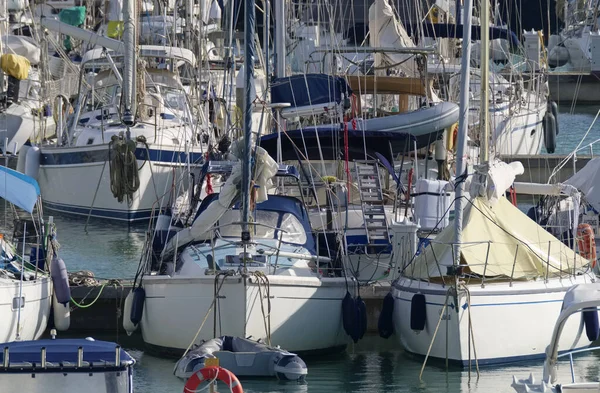 Talya Sicilya Akdeniz Marina Ragusa Ragusa Eyaleti Ekim 2019 Limanda — Stok fotoğraf