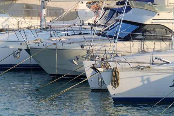 Italien Sizilien Mittelmeer Marina Ragusa Provinz Ragusa Mai 2020 Luxusyachten — Stockfoto