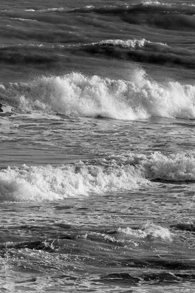 Itália Sicília Canal Mar Mediterrâneo Áspero Inverno — Fotografia de Stock