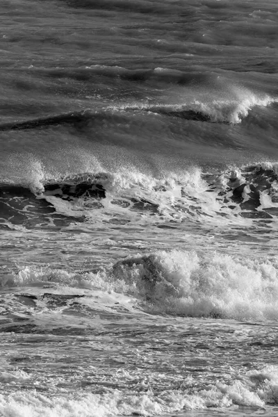 Itália Sicília Canal Mar Mediterrâneo Áspero Inverno — Fotografia de Stock