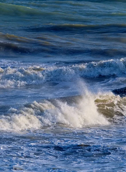 Italia Sicilia Canale Mare Mediterraneo Mosso Inverno — Foto Stock